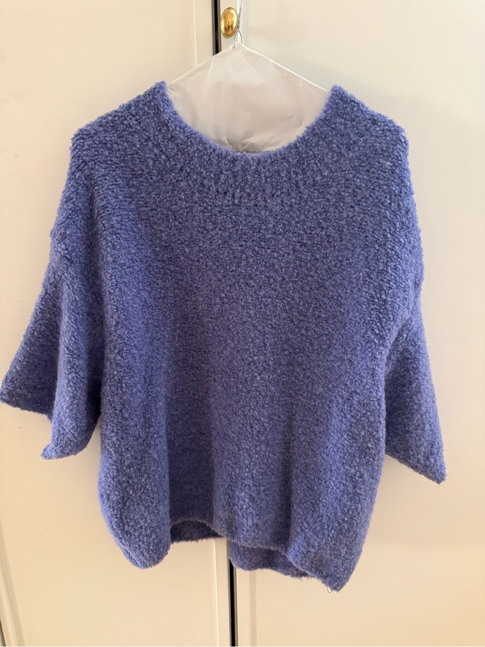 American Vintage Bouclé Relaxed Crewneck Sweater - Lavender Blue